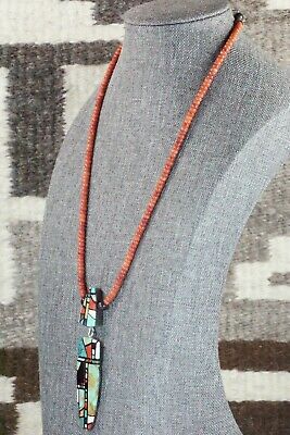 Coral, Turquoise & Sterling Silver Necklace - Chris Nieto