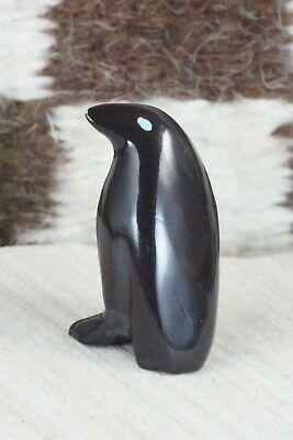 Penguin Zuni Fetish Carving - Calvert Bowannie - High Lonesome Trading