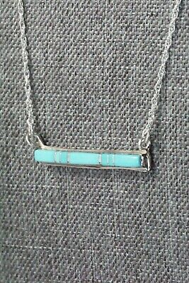 Turquoise & Sterling Silver Necklace - Rolanda Natachu