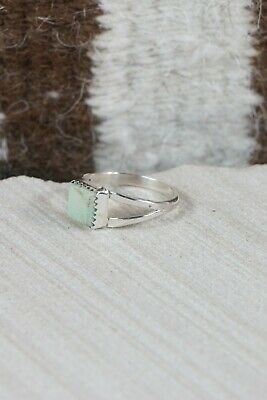 Navajo Turquoise and Sterling Silver Ring - Robert Martinez - Size 9.25