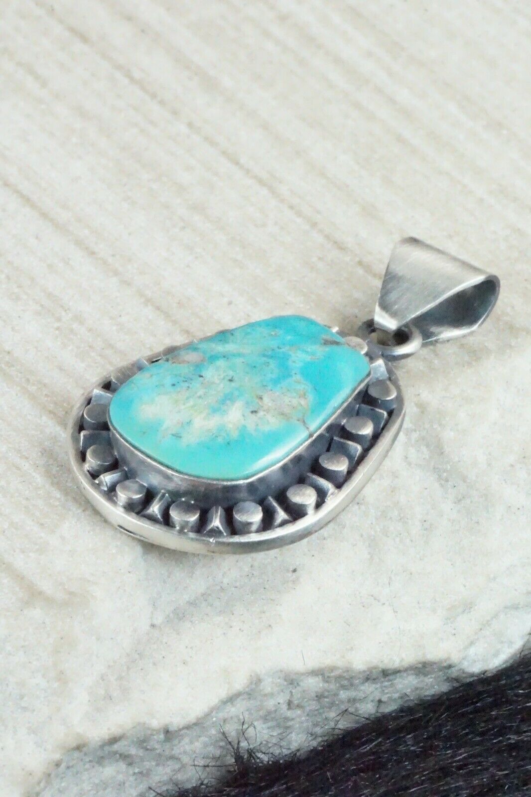 Turquoise and Sterling Silver Pendant - Sharon McCarthy