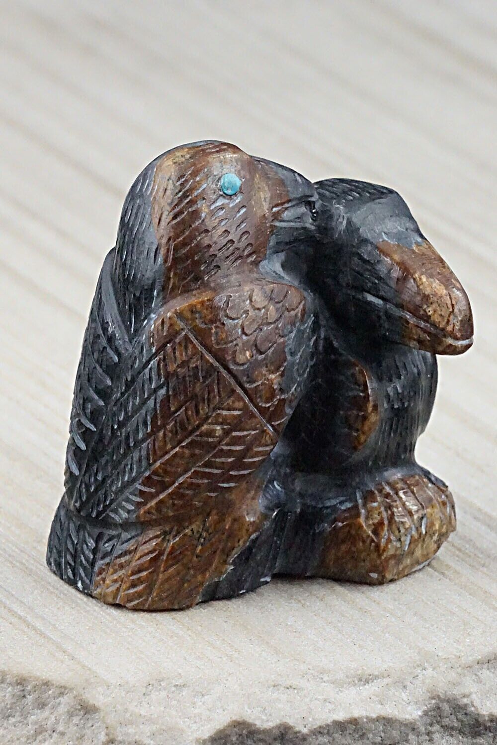 Eagles Zuni Fetish Carving - Colton Kaamasee