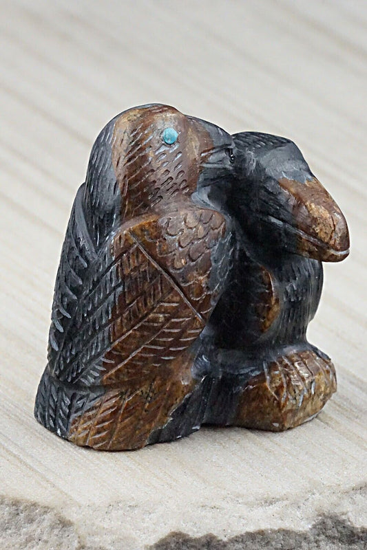 Eagles Zuni Fetish Carving - Colton Kaamasee