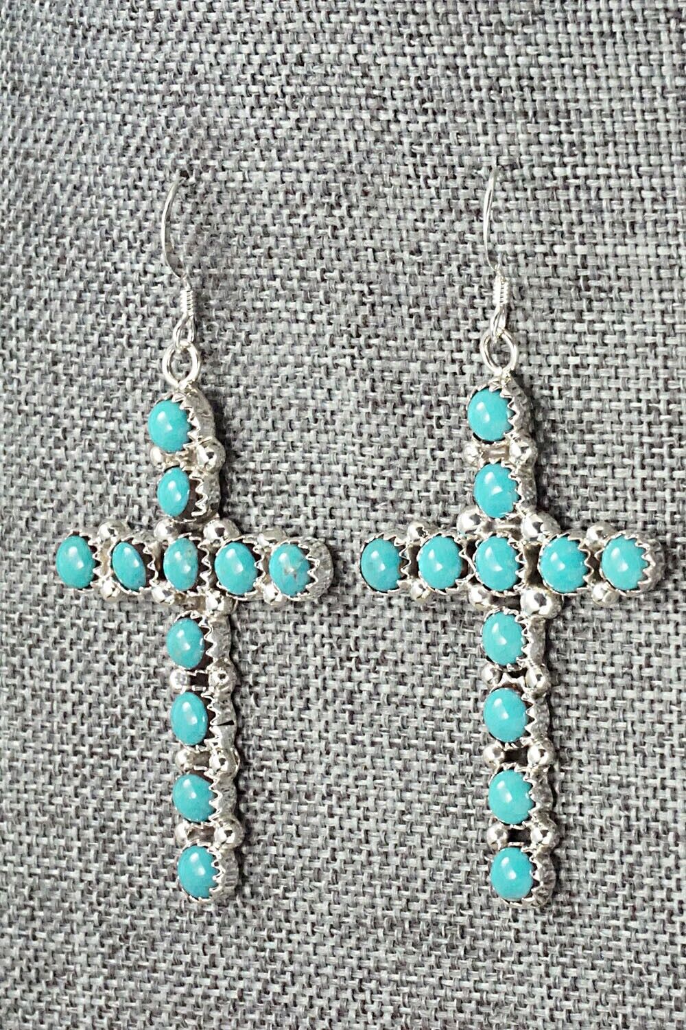 Turquoise and Sterling Silver Earrings - Roberta Begay