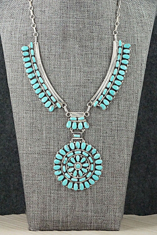 Turquoise & Sterling Silver Necklace - Jesse Williams