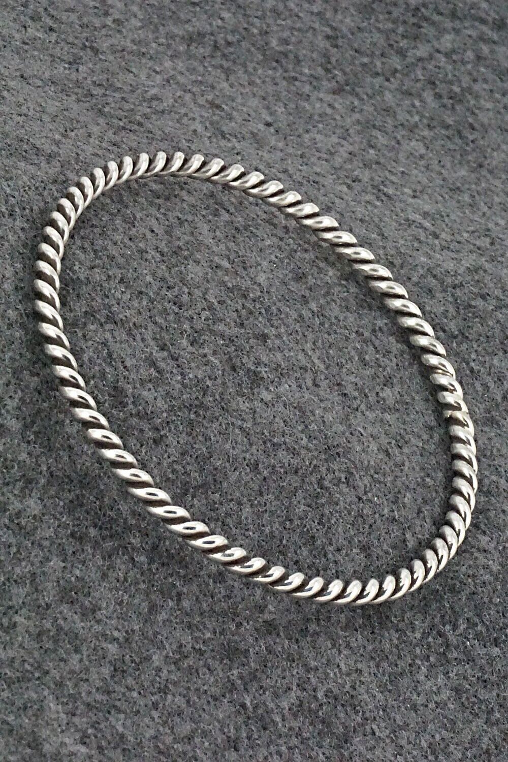 Sterling Silver Bangle Bracelet - Elaine Tahe