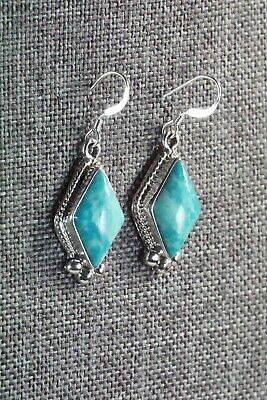 Navajo Turquoise & Sterling Silver Earrings - Sharon McCarthy