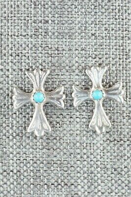 Turquoise & Sterling Silver Earrings - Bruce Chee