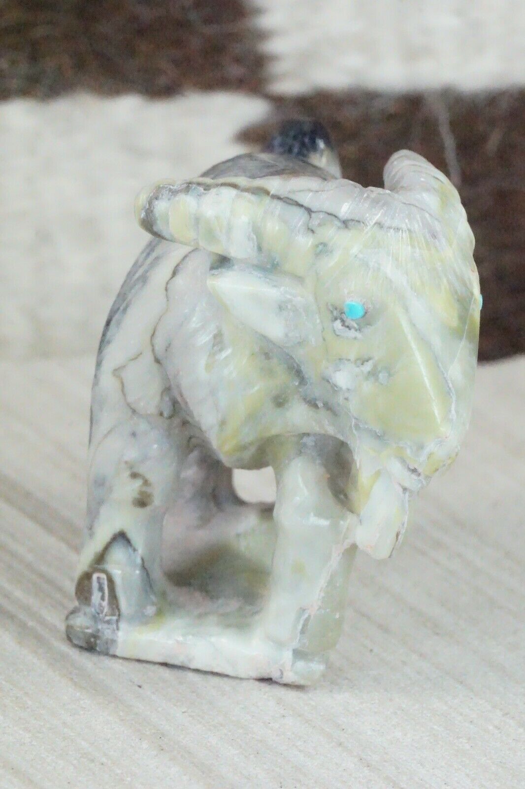Billy Goat Zuni Fetish Carving - Derrick Kaamasee