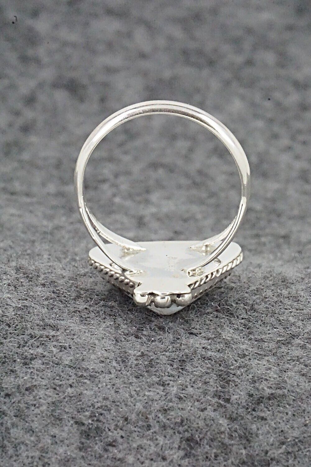 White Buffalo & Sterling Silver Ring - Judy Largo - Size 8.75
