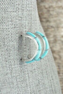 Turquoise & Sterling Silver Earrings - Lanore Panteah