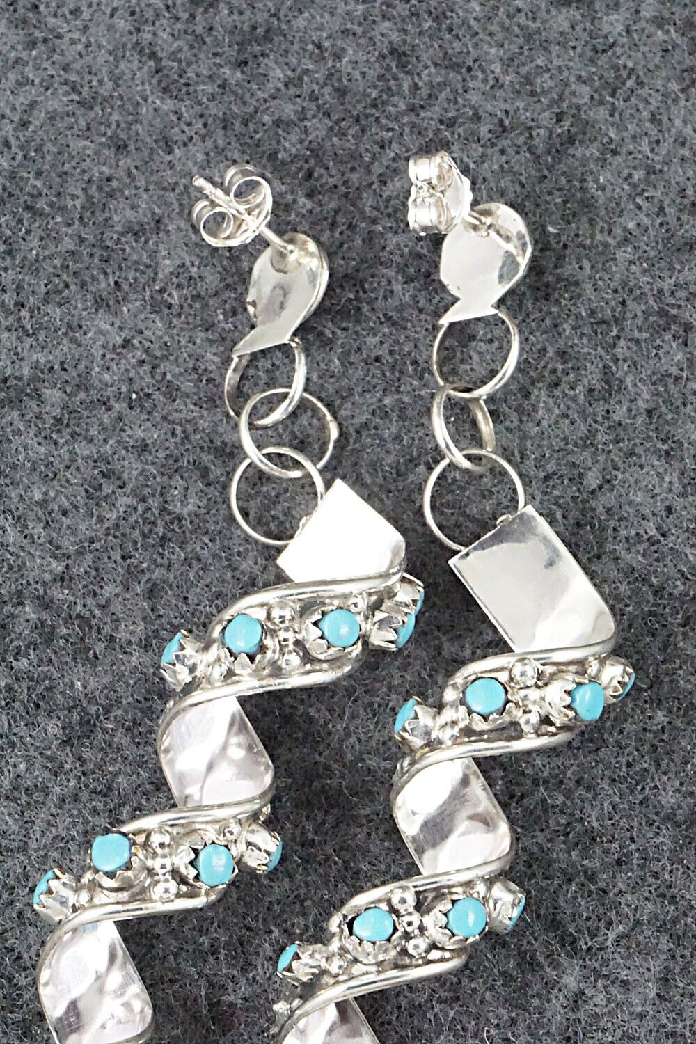 Turquoise & Sterling Silver Earrings - Joanne Cheama