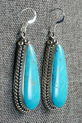 Turquoise and Sterling Silver Earrings - Brandon Belin