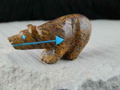 Bear - Zuni Fetish - Andres Quandelacy - Zuni Bear Carving - High Lonesome Trading