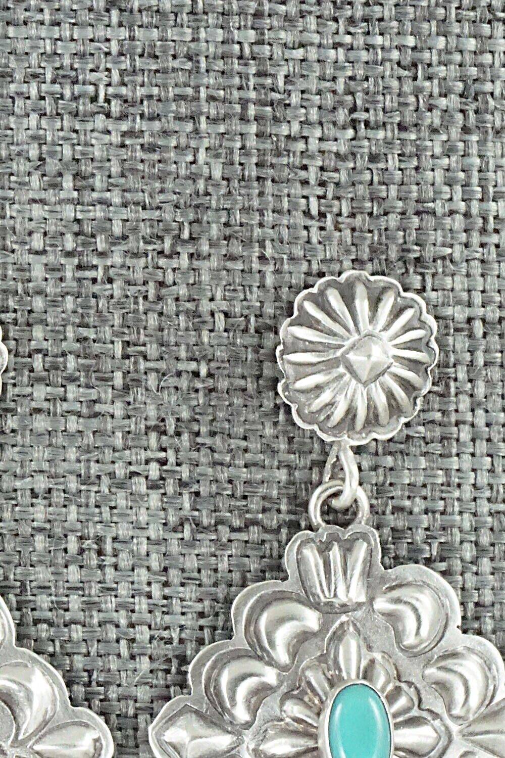 Turquoise & Sterling Silver Earrings - Terry Charlie