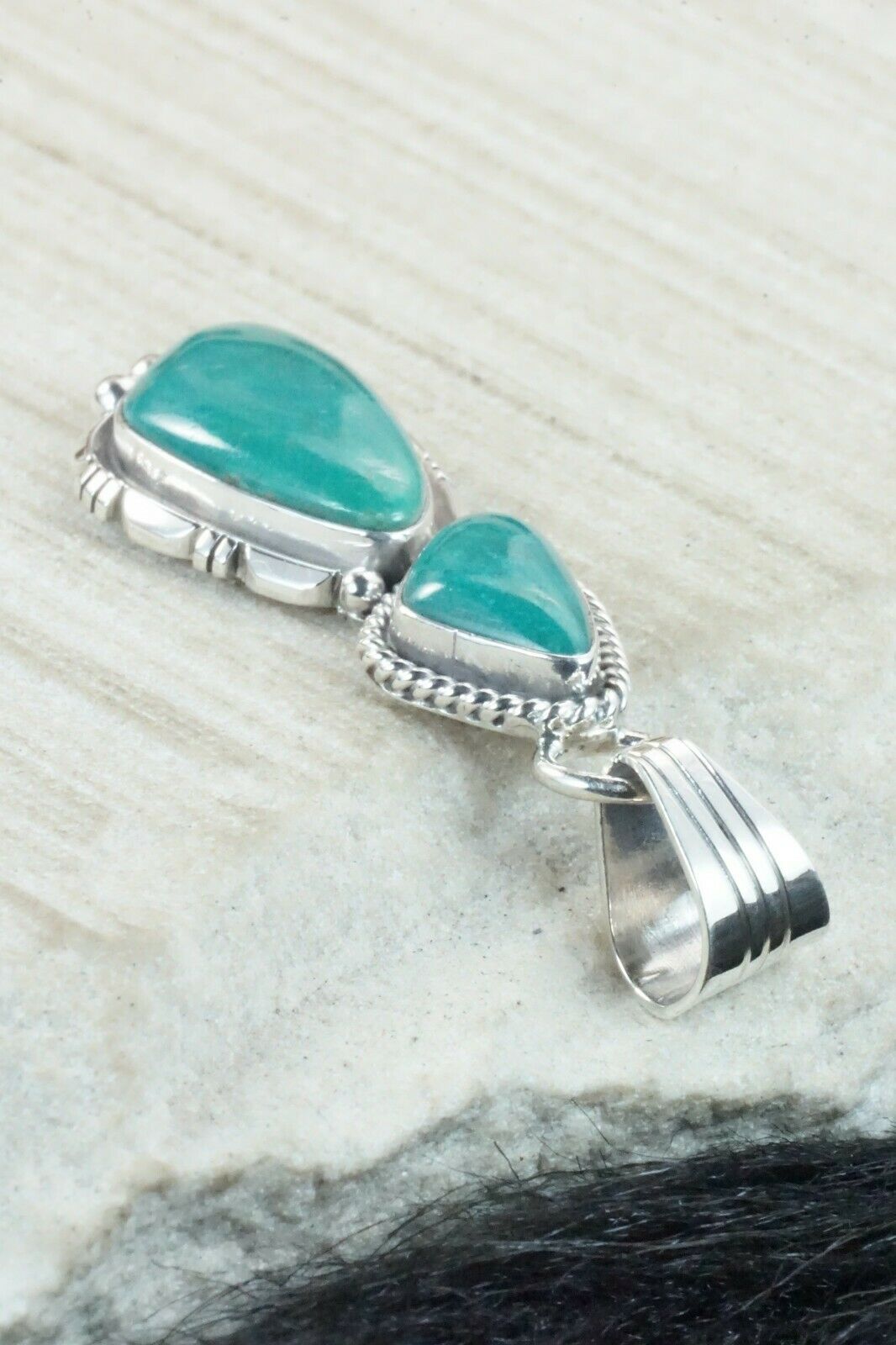 Turquoise & Sterling Silver Pendant - Marita Benally