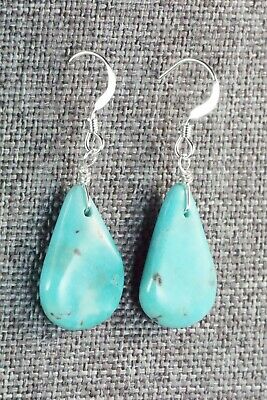 Turquoise & Sterling Silver Earrings - Navajo