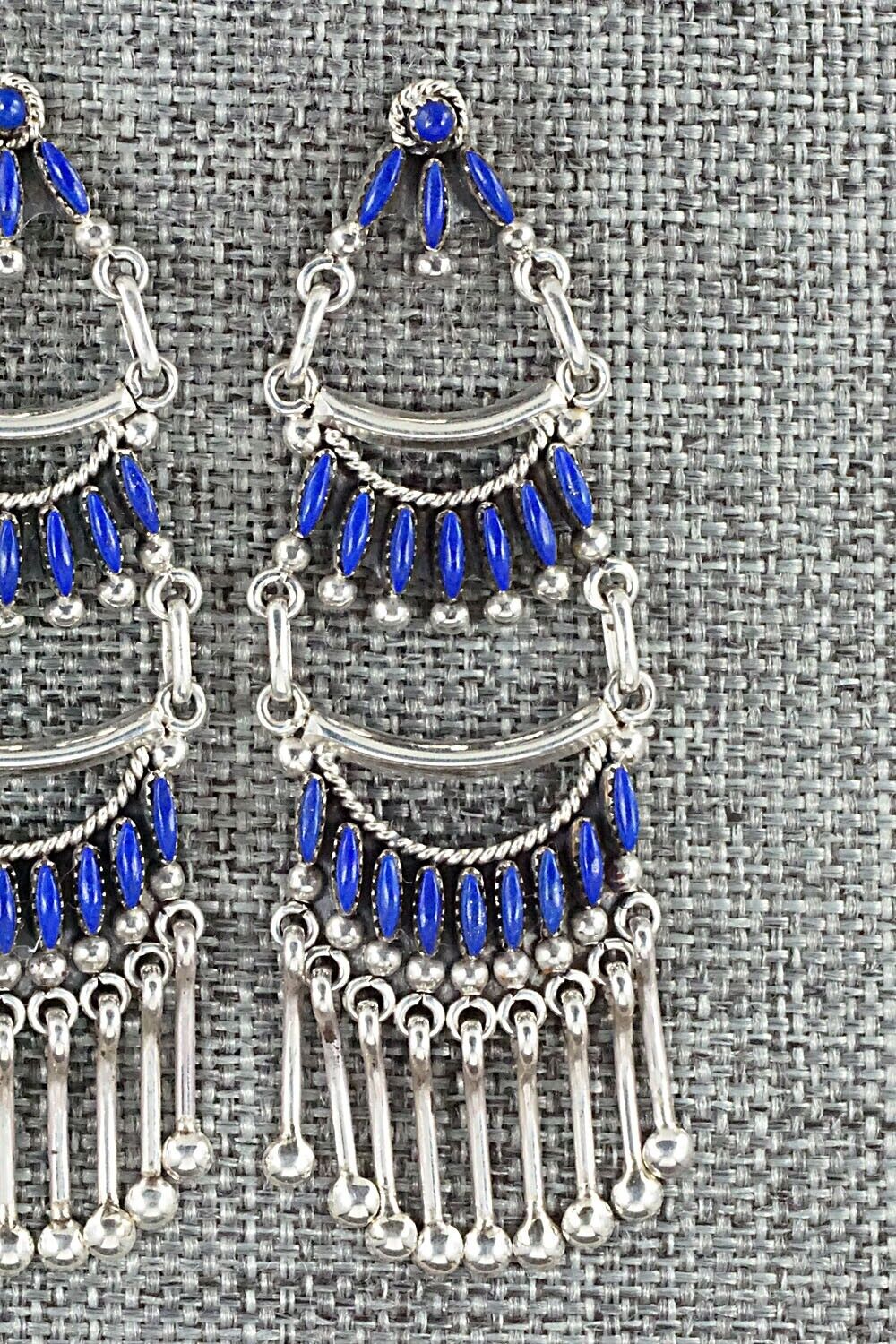 Lapis & Sterling Silver Earrings - Stewart Nakatewa