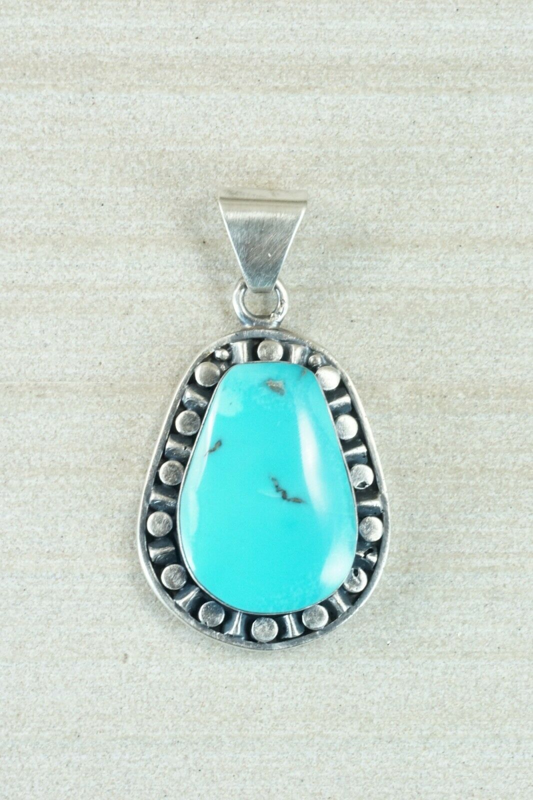 Navajo Turquoise and Sterling Silver Pendant - Sharon McCarthy