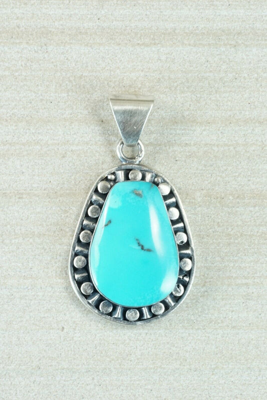 Navajo Turquoise and Sterling Silver Pendant - Sharon McCarthy
