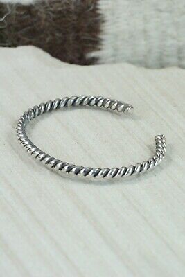 Navajo Sterling Silver Bracelet - Elaine Tahe