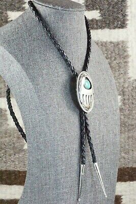 Turquoise & Sterling Silver Bolo Tie - Wilbert Muskett Sr.