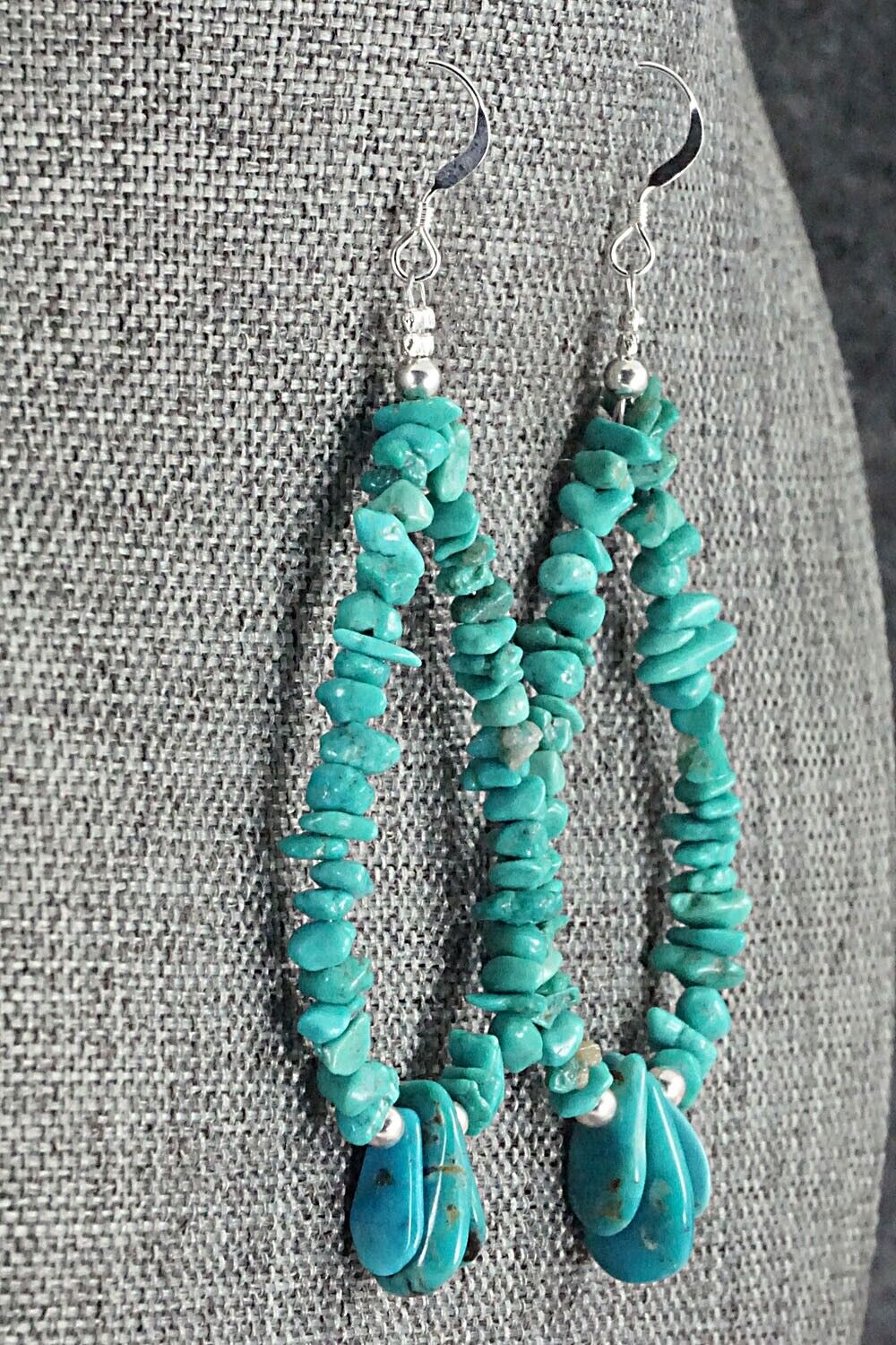 Turquoise & Sterling Silver Earrings - Tammy Nolcot