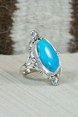 Navajo Turquoise & Sterling Silver Ring - Daniel Benally - Size 8.25