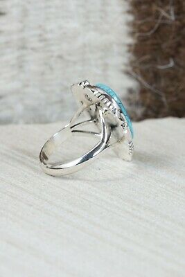 Navajo Turquoise & Sterling Silver Ring - Daniel Benally - Size 7