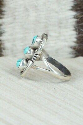 Turquoise and Sterling Silver Ring - Janice Johnson - Size 9 - High Lonesome Trading