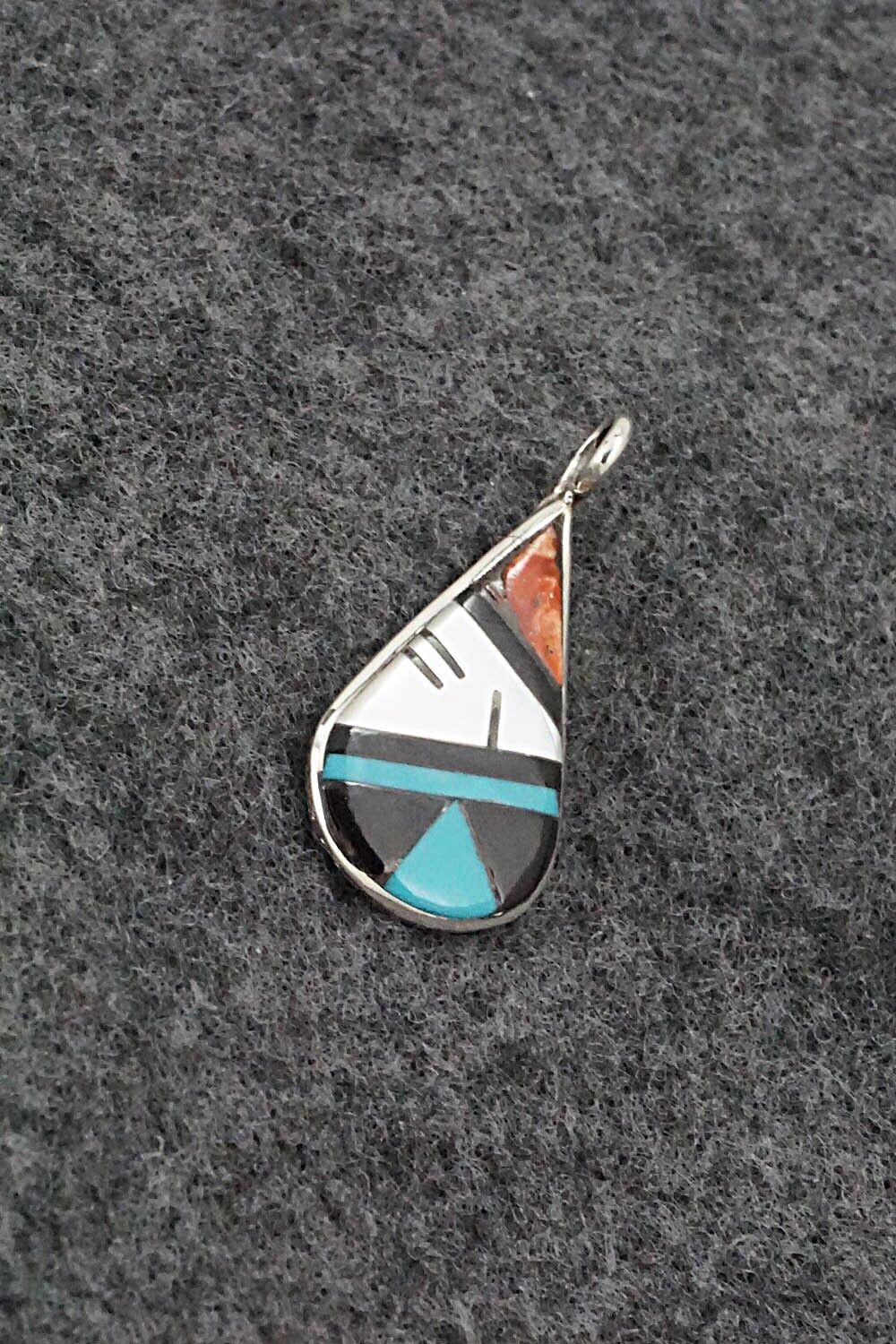 Multi Stone & Sterling Silver Pendant - Rhianna Kallestewa