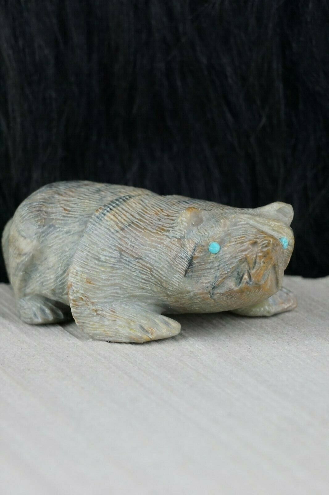 Badger Zuni Fetish Carving - Alvin Haloo - High Lonesome Trading