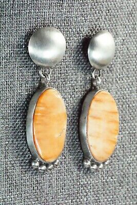 Spiny Oyster and Sterling Silver Earrings - Selina Warner - High Lonesome Trading