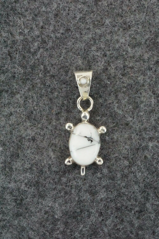 Howlite & Sterling Silver Inlay Pendant - Bryan Sandoval