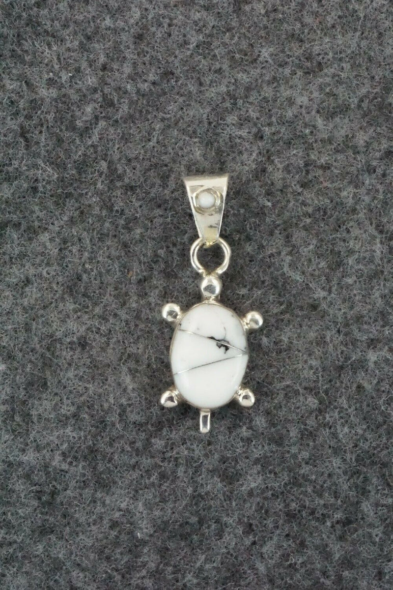 Howlite & Sterling Silver Inlay Pendant - Bryan Sandoval