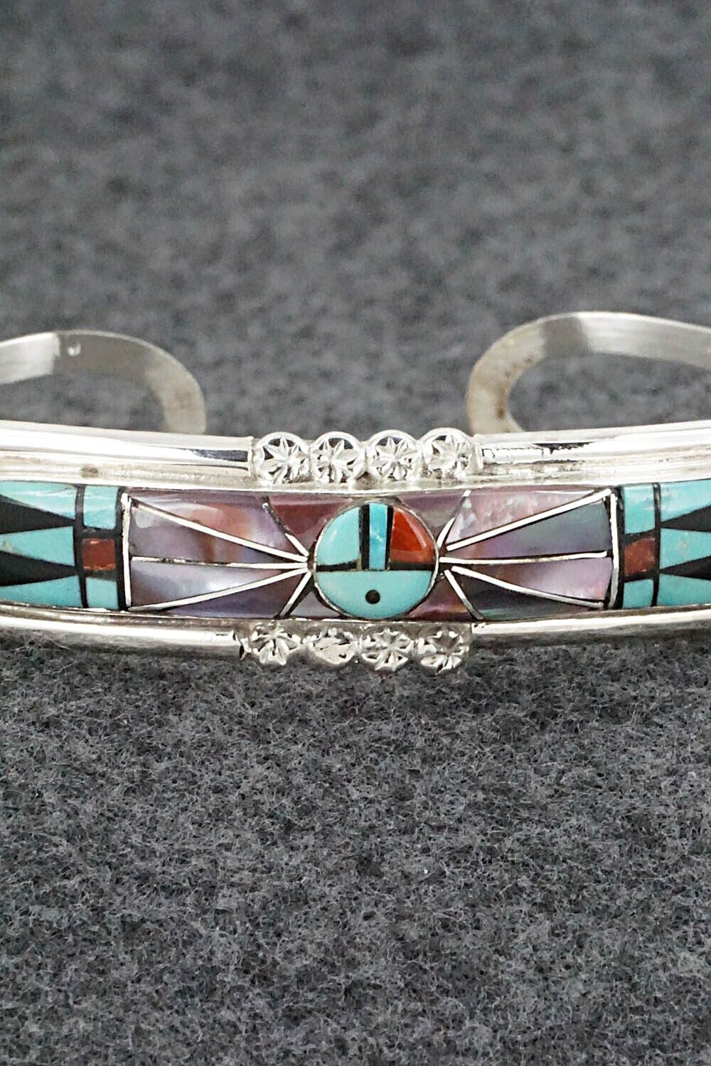 Multi Stone & Sterling Silver Inlay Bracelet - Ola Eriacho