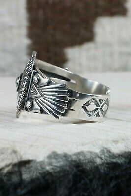 Navajo Sterling Silver Bracelet - Leon Martinez - High Lonesome Trading