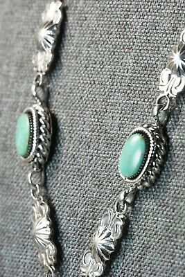 Navajo Turquoise & Sterling Silver Necklace - Lee Shorty