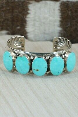 Navajo Turquoise & Sterling Silver Bracelet - Elvira Bill