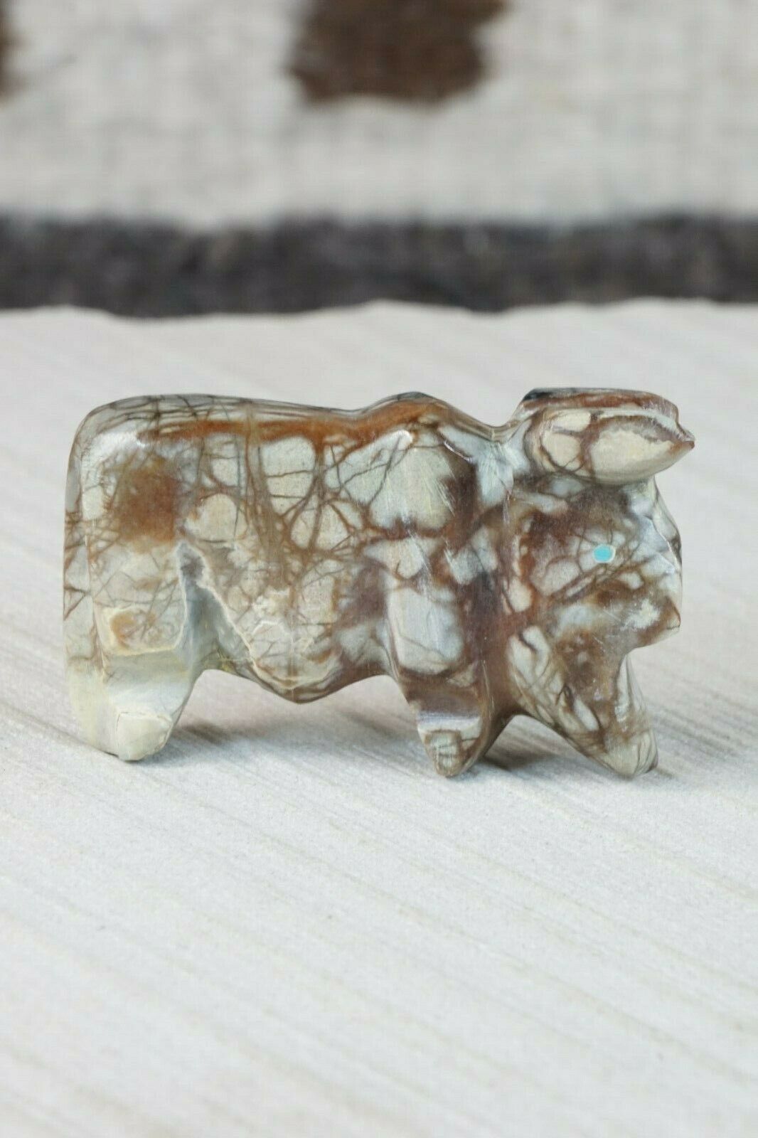 Buffalo Zuni Fetish Carving - Kelly Lementino - High Lonesome Trading