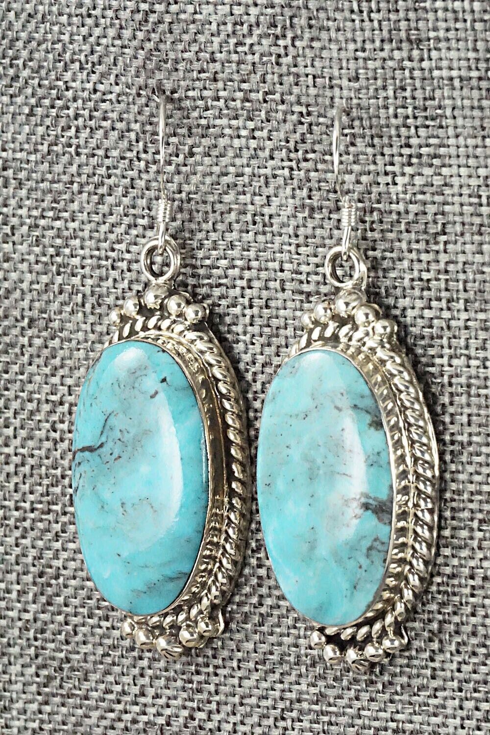 Turquoise & Sterling Silver Earrings - Gregg Yazzie