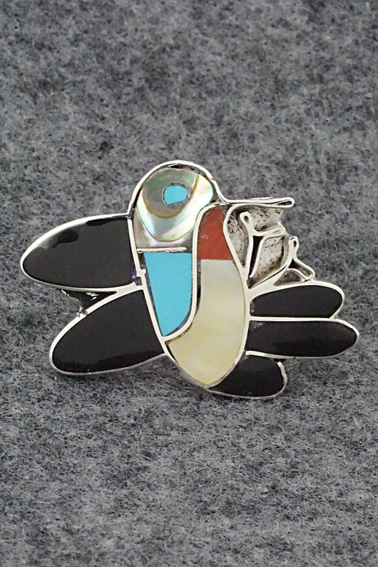 Multi Stone & Sterling Silver Ring - Lenora Gia - Size 6.5