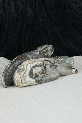 Mountain Lion Zuni Fetish Carving - Lance Cheama - High Lonesome Trading