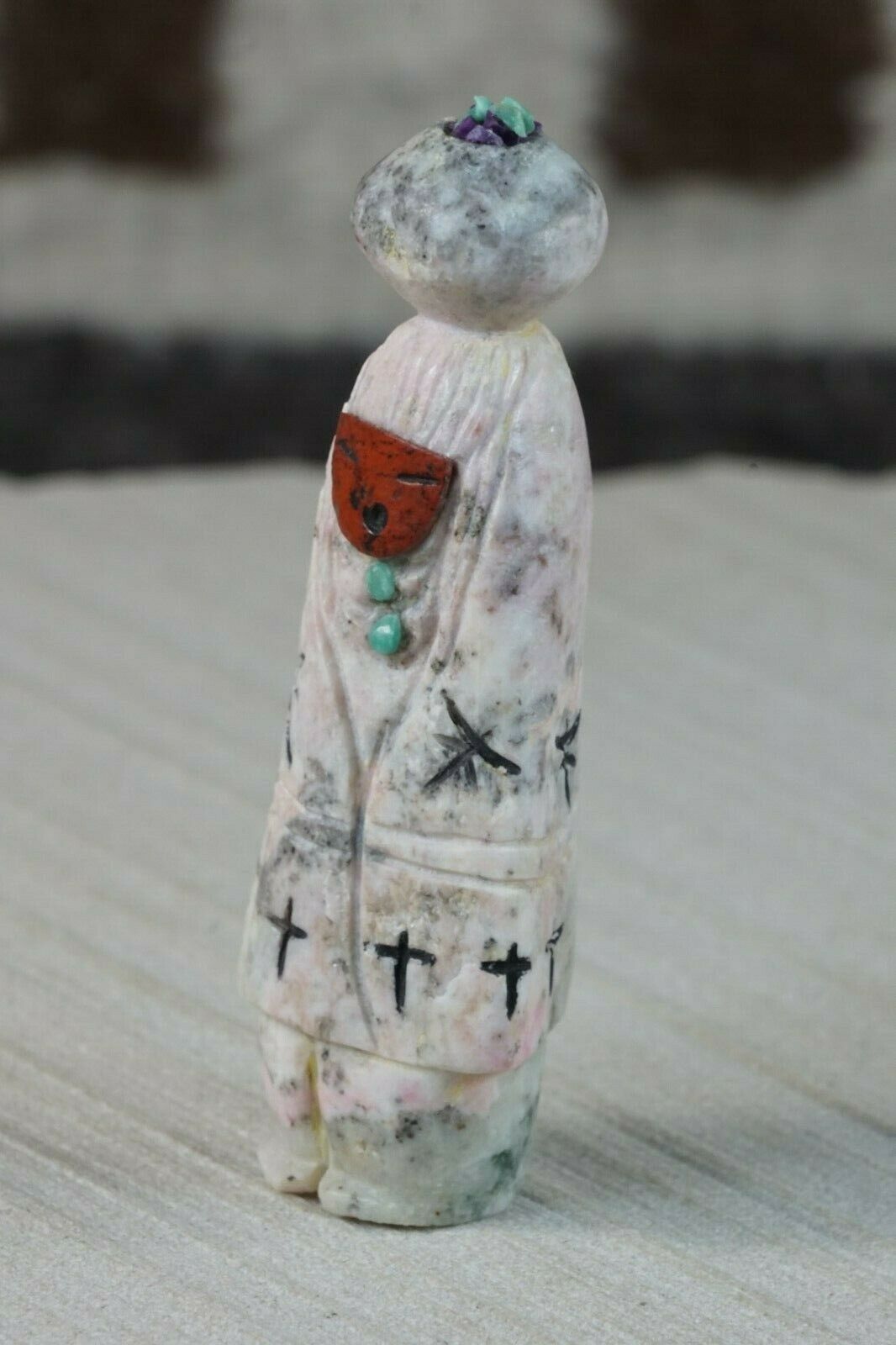 Corn Maiden Zuni Fetish Carving - Sandra Quandelacy - High Lonesome Trading