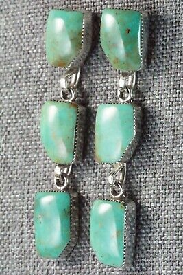 Turquoise & Sterling Silver Earrings - Greg Yazzie