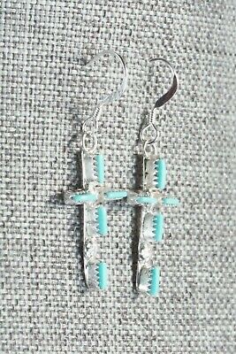 Turquoise & Sterling Silver Earrings - Diana Bellson