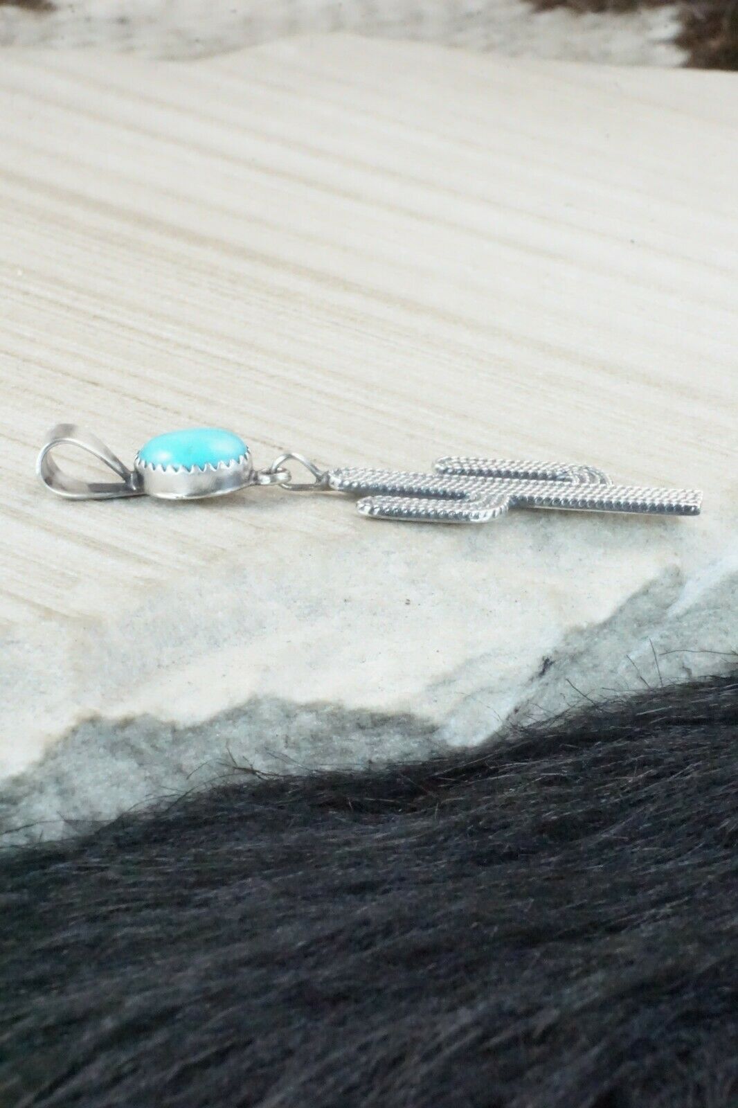 Turquoise and Sterling Silver Pendant - Annie Spencer