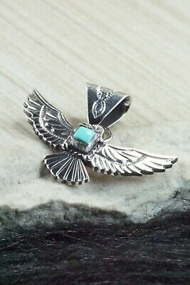 Turquoise & Sterling Silver Pendant - Kay Delgarito