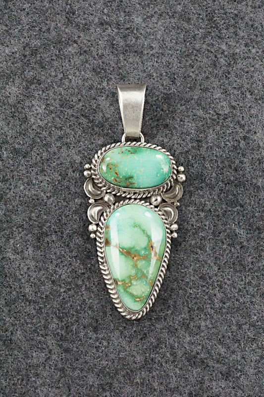 Turquoise and Sterling Silver Pendant - Derrick Gordon