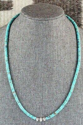 Turquoise & Sterling Silver Necklace - Navajo - High Lonesome Trading